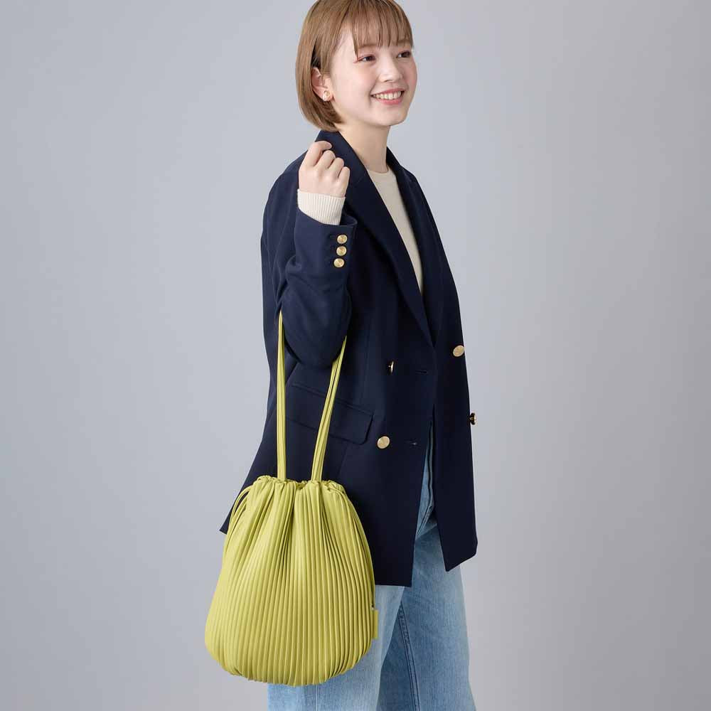 Tote Pleats Lime Green 0202