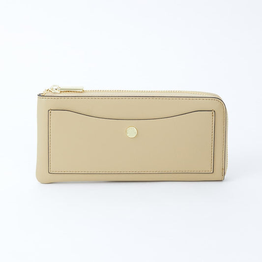 Light Weight Long Wallet Beige 0112